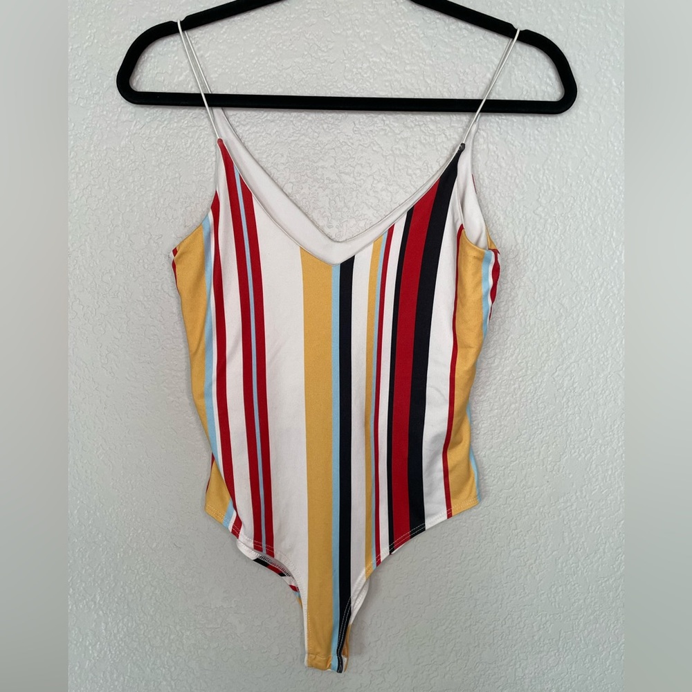 Gaze Colorful Striped Bodysuit